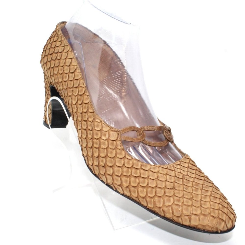 Vintage Manor Bourne For I. Magnin Co Wmens Size 10AAA Snakeskin Pumps Heels